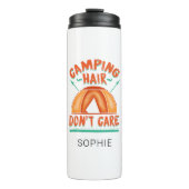 カスタムキャンピングヘア気にドアドバおもしろいン タンブラー (正面)