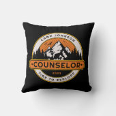 カスタムキャンプカウンセラー – キャンピングおもしろい クッション (裏面)