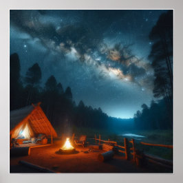 カスタムキャンプサイト壁ポスター ポスター