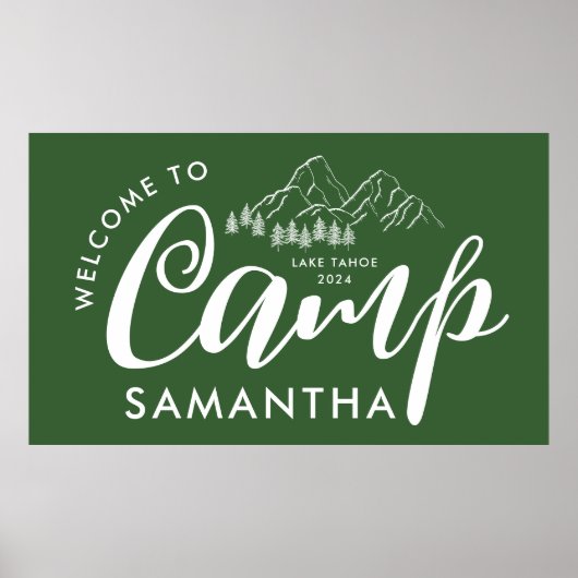 カスタムキャンプバッチェロレットパーティーモダンルスティック ポスター (正面)