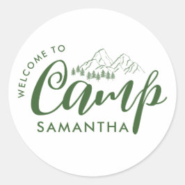 カスタムキャンプバッチェロレットパーティーモダンルスティック ラウンドシール