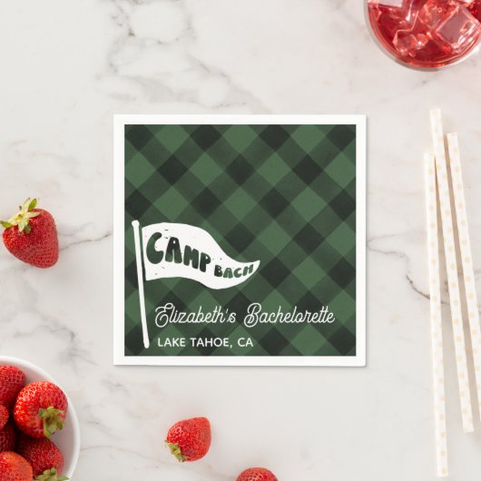 カスタムキャンプバッハバチェロレッテキャンプフラグ スタンダードカクテルナプキン (インサイチュ)