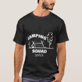 カスタムキャンプ隊家族旅行年 Tシャツ (正面)