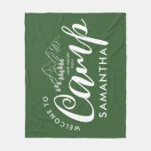 カスタムキャンプ ブライズパーティー モダン ラスティック フリースブランケット (正面)