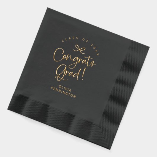 カスタムキュイガーリーボーおめでとうグラード金ゴールド 箔ナプキン (左)