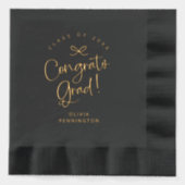 カスタムキュイガーリーボーおめでとうグラード金ゴールド 箔ナプキン (正面)