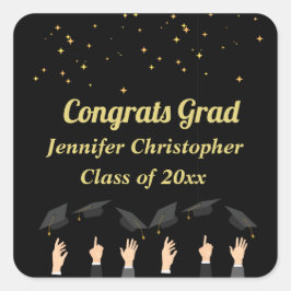 カスタムキュイモダンクラシック金ゴールド卒業 スクエアシール