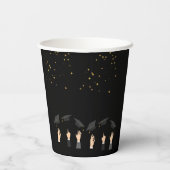 カスタムキュイモダンクラシック金ゴールド卒業 紙コップ (裏面)