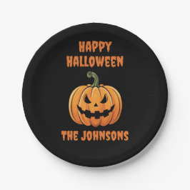 カスタムキュイ不気味カボチャハッピーハローウィン ペーパープレート