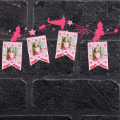 カスタムキュイ不気味幽霊テーマ誕生日パーティー バンティングフラッグ