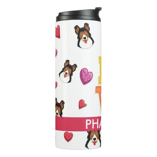 カスタムキュートなバレンタインデーのドイツ羊飼い犬 タンブラー (回転左)