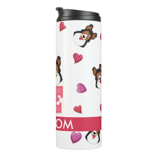 カスタムキュートなバレンタインデーのドイツ羊飼い犬 タンブラー (回転右)