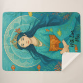 カスタムキュートウィスミュージカル水中プリンセス シェルパブランケット (正面(横))