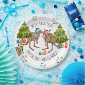 カスタムキュートカンガルークリスマス紙プレート ペーパープレート (パーティー)