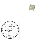 カスタムキュートカンガルーラインスケッチ差出人住所 ラバースタンプ (押印)