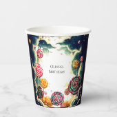 カスタムキュートキャンディランド誕生日 紙コップ (正面)