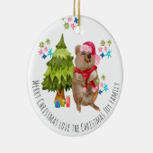 カスタムキュートクカクリスマスセラミックオーナメント セラミックオーナメント (右)