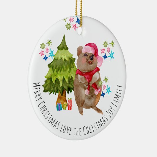 カスタムキュートクカクリスマスセラミックオーナメント セラミックオーナメント (右)