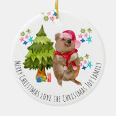 カスタムキュートクカクリスマスセラミックオーナメント セラミックオーナメント (裏面)