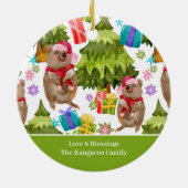 カスタムキュートクカクリスマス セラミックオーナメント (裏面)