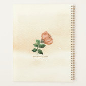 カスタムキュートクラフト紙バックドランドロマンチックフローラ プランナー手帳 (裏面)