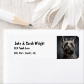 カスタムキュートケアンテリアドッグ住所 シール (インサイチュ)