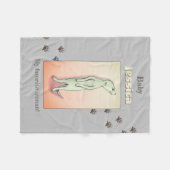 カスタムキュートソフトグレーピーチメルカートベビー名 フリースブランケット (正面(横))