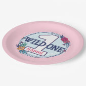 カスタムキュートテペボホトライバルファースト誕生日パペ ペーパープレート (アングル)