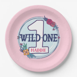 カスタムキュートテペボホトライバルファースト誕生日パペ ペーパープレート