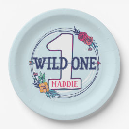 カスタムキュートテペボホトライバルファースト誕生日 ペーパープレート