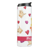 カスタムキュートバレンタインズデイゴールデンレトリバードッグ タンブラー (回転左)