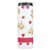 カスタムキュートバレンタインズデイゴールデンレトリバードッグ タンブラー (裏面)