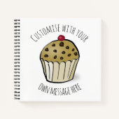 カスタムキュートミニマフィンカスタム文字 ノートブック (正面)