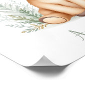 カスタムキュートムースエレガントウッドランド動物子供部屋 ポスター (角)