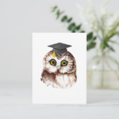 カスタムキュート卒業フクロウ 案内ポストカード (スタンド正面)