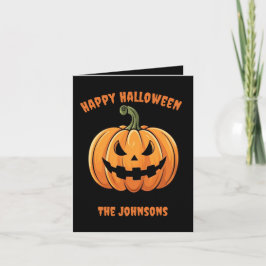 カスタムキュート&パンプキ不気味ンハッピーハローウィン カード