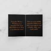 カスタムキュート&パンプキ不気味ンハッピーハローウィン カード (内部)