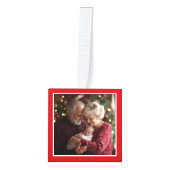 カスタムキューブクリスマスオーナメントフォトカスタム文字 キューブオーナメント (正面)