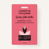 カスタムキリスト教の教職員ボランティアイベント名 バッジ (裏面)