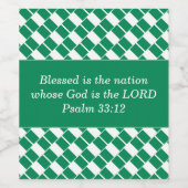 カスタムキリスト教聖書聖句 |ナイジェリア国旗 ワインラベル (シングルラベル)