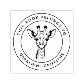 カスタムキリンこの本はキッドの名前 セルフインキングスタンプ (デザイン)