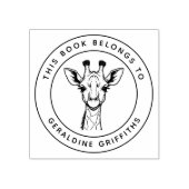 カスタムキリンこの本はキッドの名前 ラバースタンプ (インプリント)