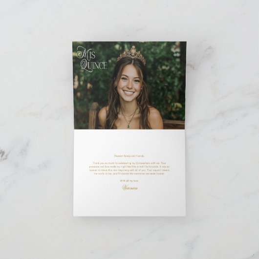 カスタムキンセアニェラフォトサンキューカード サンキューカード (内部)