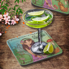 カスタムキープサク – エンチャントされた森の妖精誕生日 コースター