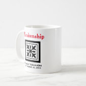 カスタムキープサケファミリ懇親会の定紋のプレースホルダ コーヒーマグカップ (正面左)