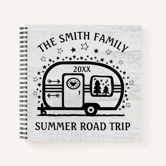 カスタムキ素朴ャンピングキャンパートレーラーRVライフスタイル ノートブック (正面)