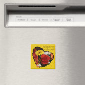 カスタムギザギザのエッジ美しいフローラハートブーケ マグネット (インサイチュ (食洗機))