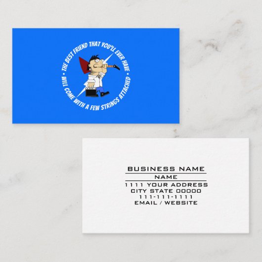 カスタムギターのリュティエ修理販売店サービスB 名刺 (正面/裏面)