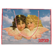 カスタムギフトバッグ ツインエンジェル XOXO ラージペーパーバッグ (裏面)