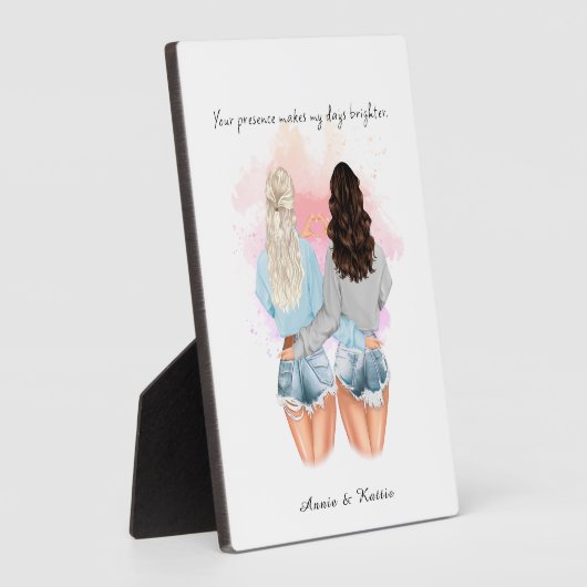 カスタムギフト友情パーソナライズされた、ビースティギフト フォトプラーク (側面)